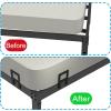 Exeloria 6 Pack Mattress Slide Stoppers, Non-Slip Metal Mattress Gaskets, Adjustable Bed Frame Grippers to Keep Mattress from Sliding, Black view 4