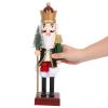 LUOZZY Lighted Musical Nutcracker Soldier Figurine with Led and Music 15.7" Traditional Christmas Holiday Decoration for Winter Festival view 2