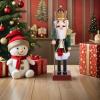 LUOZZY Lighted Musical Nutcracker Soldier Figurine with Led and Music 15.7" Traditional Christmas Holiday Decoration for Winter Festival view 4