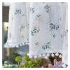 DJJSDMY Short Curtains Cotton Daisy Curtains Curtain Floral Tassel for Kitchen Bedroom Room Window Cabinet(Color-08,W140XH45cm) view 3