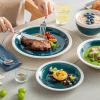16 Piece Color Stoneware Tableware Set with Dinner Dessert Plate Cereal Pasta Bowl for 4 Person view 2