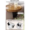 LumaGrove Adjustable Couch Arm Tray, Wooden Sofa Armrest Tray Round Armrest Organizer Tray, Couch Armrest Clip-on Table for Drinks/Remote Control/Snacks Holder(White) view 3