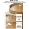 LumaGrove Adjustable Couch Arm Tray, Wooden Sofa Armrest Tray Round Armrest Organizer Tray, Couch Armrest Clip-on Table for Drinks/Remote Control/Snacks Holder(White) view 4
