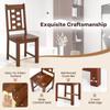 NAFORT Set of 4 Dining Chairs, High Lattice Back Solid Wood Chair, Mid-Century Modern 4 Kitchen Chairs with Max Load 400 Lbs for Kitchen Table, Dining Room, Cafe, Restaurant view 3