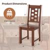 NAFORT Set of 4 Dining Chairs, High Lattice Back Solid Wood Chair, Mid-Century Modern 4 Kitchen Chairs with Max Load 400 Lbs for Kitchen Table, Dining Room, Cafe, Restaurant view 4