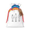 GZXDZSY Small Rainbow Print Extra Large Christmas Burlap Drawstring Reusable Gift Bags With Cards view 1