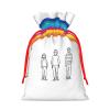 GZXDZSY Small Rainbow Print Extra Large Christmas Burlap Drawstring Reusable Gift Bags With Cards view 2