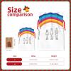 GZXDZSY Small Rainbow Print Extra Large Christmas Burlap Drawstring Reusable Gift Bags With Cards view 4