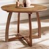 Acacia Alma 36 Inches Round Dining Table for 4, Solid Rubber Wood, Mid-Century Modern Kitchen & Dining Room Tables, Space-Saving for Living Room, Wooden Waterproof Thickened Tabletop, Natural view 1