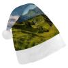 PNHDGBO Switzerland Alps Santa Hat Christmas Hats with Comfort Lining & Plush Brim Xmas Hat Cap for Holiday Festive Party Favors view 1