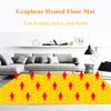 Electric Heating Carpet Heated Area Rugs, Heated Floor Mat Electric Heating Pad, Floor Heaters Foot Warmer Under Desk w/Adjustable Temperature & Timer(K,200x300cm) view 2