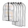 12 Pcs Hanging Fully Enclosed Clothes Covers - Thickened Washable Transparent Zippered Storage For Suits & Coats(Medium) view 1