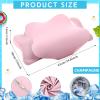 Hahafelt Cooling Cervical Neck Pillowcase Cover (Only Pillow Case) Ergonomic Pillowcase with Zipper Breathable Contour Pillow Cover for Side Back Stomach Sleepers(Pink,Queen Size) view 2