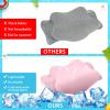 Hahafelt Cooling Cervical Neck Pillowcase Cover (Only Pillow Case) Ergonomic Pillowcase with Zipper Breathable Contour Pillow Cover for Side Back Stomach Sleepers(Pink,Queen Size) view 3