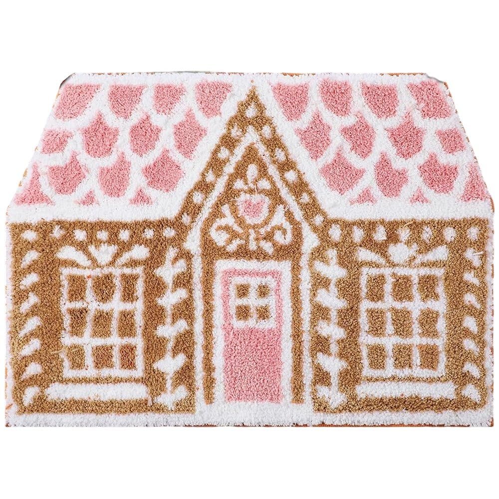 Ulxkmt Christmas Bath Mat, Doormat Non-Slip Bathroom Rugs, Xmas Winter Holiday Floor Mats for Christmas Decorations