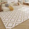 GUAWJRZDP Heated Floor Mat, Carbon Crystal Heated Carpet, Electric Heating Area Rug, Heating Carpet with Adjustable Temperature/Timer, Floor Mat for Office and Home(Color1,200x200cm/78.7x78.7'') view 1