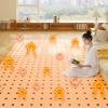 GUAWJRZDP Heated Floor Mat, Carbon Crystal Heated Carpet, Electric Heating Area Rug, Heating Carpet with Adjustable Temperature/Timer, Floor Mat for Office and Home(Color1,200x200cm/78.7x78.7'') view 3