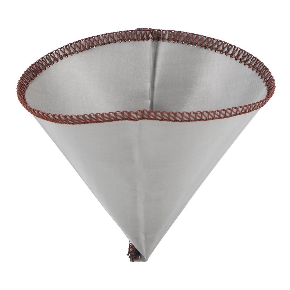 Cryfokt Reusable Stainless Steel Coffee Filter, Cone Shaped Design, Suitable for Double Mesh Liner, Large Capacity Pour Over Coffee Dripper, Coffee Pot, Tumbler, Mug (L for 3 to 4 Cups)