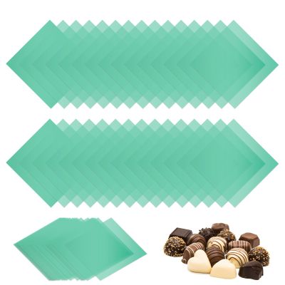 uxcell 100 Pcs Candy Wrappers for Caramels, 5 x 5 Inch Candy Wrapping Papers Square Chocolate Wrap Roll for Chocolate Lollipop, Green