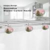 Shower Curtain Hooks Set of 12 Winter Pink Snowman Christmas Trees Decorative Rings for Bathroom Stainless Steel Rustproof Roller Shower Curtain Hangers for Bathtub view 3