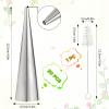 20Pcs Large Cream Horn Molds, 4.8 Inch Stainless Steel Baking Cones, Non-Stick Cream Horn Cones Tubes, Roll Horn Forms, Croissant Cones Moulds for Baking, Conical Molds for Danish Pastry Cannoli view 2