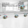 Shower Curtain Hooks Set of 12 Winter Snowflake Snowman Christmas Tree Decorative Rings for Bathroom Stainless Steel Rustproof Roller Shower Curtain Hangers for Bathtub view 3