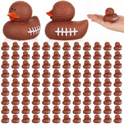 Deekin 100 Pcs Football Rubber Ducks 2 Inch Party Favors Team Events