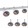 Shower Curtain Hooks Set of 12 Winter Christmas Snowman Presents Blue Decorative Rings for Bathroom Stainless Steel Rustproof Roller Shower Curtain Hangers for Bathtub view 2