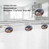 Shower Curtain Hooks Set of 12 Winter Christmas Snowman Presents Blue Decorative Rings for Bathroom Stainless Steel Rustproof Roller Shower Curtain Hangers for Bathtub view 3