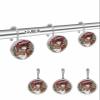 Shower Curtain Hooks Set of 12 Snowman Snowflake Christmas Trees Plaid Decorative Rings for Bathroom Stainless Steel Rustproof Roller Shower Curtain Hangers for Bathtub view 2