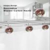 Shower Curtain Hooks Set of 12 Snowman Snowflake Christmas Trees Plaid Decorative Rings for Bathroom Stainless Steel Rustproof Roller Shower Curtain Hangers for Bathtub view 3
