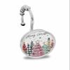 Shower Curtain Hooks Set of 12 Winter Abstract Christmas Trees Decorative Rings for Bathroom Stainless Steel Rustproof Roller Shower Curtain Hangers for Bathtub view 1