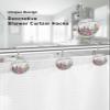Shower Curtain Hooks Set of 12 Winter Abstract Christmas Trees Decorative Rings for Bathroom Stainless Steel Rustproof Roller Shower Curtain Hangers for Bathtub view 3