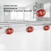Shower Curtain Hooks Set of 12 Christmas Gingerbread Man Red Decorative Rings for Bathroom Stainless Steel Rustproof Roller Shower Curtain Hangers for Bathtub view 3