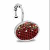 Shower Curtain Hooks Set of 12 Christmas Poinsettia Berry Leaves Red Plaid Decorative Rings for Bathroom Stainless Steel Rustproof Roller Shower Curtain Hangers for Bathtub view 1