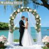 2 Pack 13Ft Artificial Eucalyptus Flower Garland with 16 White Peony Pink Rose, Baby Breath Fake Flowers Greenery Garland Floral Vine for Mantle Wedding Table Runner Centerpiece Backdrop Home Decor view 3