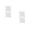 LUOZZY 4pcs Wedding Ring Pillow with Pearl Accents for Ceremony Engagement Photography Props Party Favors 15x15cm view 1