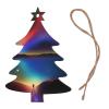 a Galactic Views Wooden Ornaments Christmas Tree Shape 4 PCS - Holiday Hanging Decorations for Home and Party Decor view 3