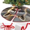 Christmas Tree Skirt Ornaments 30"x30" Xmas Tree Skirt with Stitched Edges Winter Holiday Cute Raccoon Tree Mat Base Cover for New Year Party Decor Home Indoor Outdoor Decorations view 3