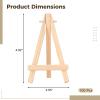 Chewtoyo 100 Pcs Small Wooden Easels for Photos and Art, 4.92 in Adjustable Tabletop Stands, Mini Tripod Display Bases, Unfinished Natural Wood view 3