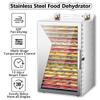 Stainless Steel Food Dehydrator - 12 Layer Electric Dryer with 0-12h Timer, Transparent Glass Door, Ideal for Beef, Fruits & Vegetables, Large Capacity & Easy to Clean view 2