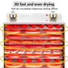 Stainless Steel Food Dehydrator - 12 Layer Electric Dryer with 0-12h Timer, Transparent Glass Door, Ideal for Beef, Fruits & Vegetables, Large Capacity & Easy to Clean view 4