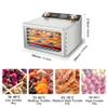 Stainless Steel Electric Food Dehydrator Machine, 6-Layer Adjustable Dryer with Clear Glass Door, Removable Trays for Easy Cleaning, Perfect for Home & Commercial Use view 3