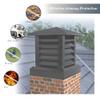 Aluminum Alloy Rain Cover for Fume Cupboards - Square Tapered Chimney Caps, 22x22 Inch Flue Tile Protector, Durable Roof Ventilation Accessories view 3
