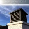 Aluminum Alloy Rain Cover for Fume Cupboards - Square Tapered Chimney Caps, 22x22 Inch Flue Tile Protector, Durable Roof Ventilation Accessories view 4