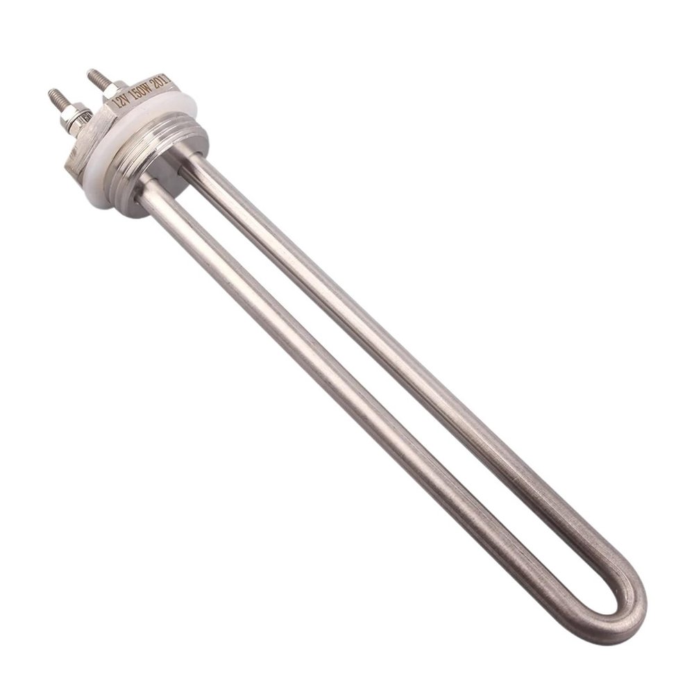 12v Heating Element DC Solar Resistance U Shape DN25 Electric Immersion Water Element Tubular Boiler Heater 100w 150w 200w(Heater only,150w)