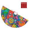 Christmas Tree Skirt Ornaments 30"x30" Xmas Tree Skirt with Stitched Edges Winter Holiday Graffiti Art Tree Mat Base Cover for New Year Party Decor Home Indoor Outdoor Decorations view 2