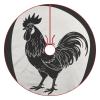 Christmas Tree Skirt Ornaments 30"x30" Xmas Tree Skirt with Stitched Edges Winter Holiday Freehand Cock Rooster Tree Mat Base Cover for New Year Party Decor Home Indoor Outdoor Decorations view 1