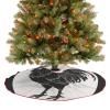 Christmas Tree Skirt Ornaments 30"x30" Xmas Tree Skirt with Stitched Edges Winter Holiday Freehand Cock Rooster Tree Mat Base Cover for New Year Party Decor Home Indoor Outdoor Decorations view 4