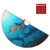 Christmas Tree Skirt Ornaments 30"x30" Xmas Tree Skirt with Stitched Edges Winter Holiday Hammerhead Sharks Tree Mat Base Cover for New Year Party Decor Home Indoor Outdoor Decorations view 2